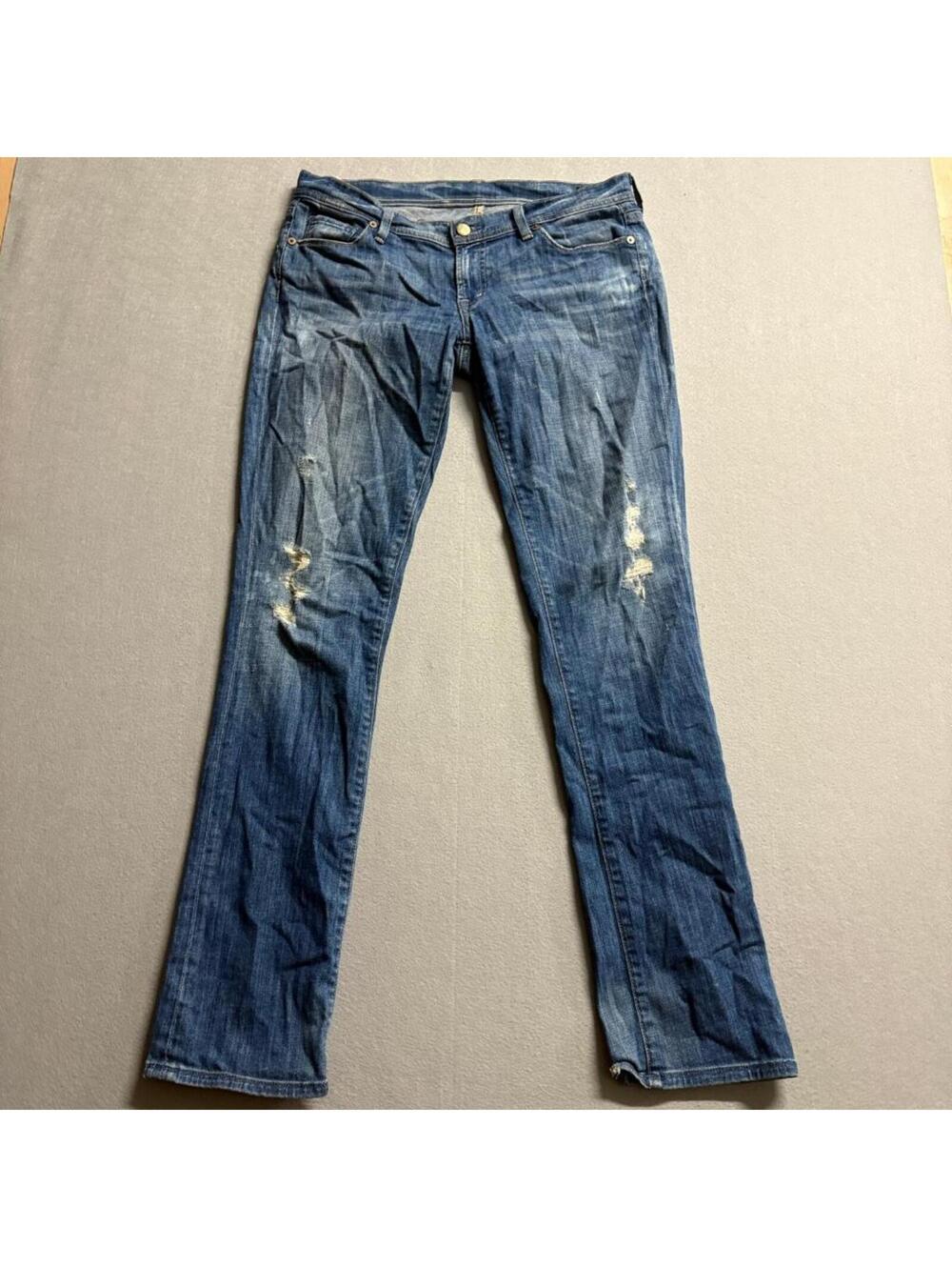 Citizens of Humanity Kelly Bootcut Jeans Womens 30 Distressed Blue Denim